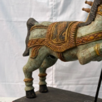 1.8 Ft Hand Carved Teak Wood Jumping Horse Figurine – Majestic Luxury Home Décor - Image 2