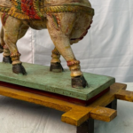 2.1 ft Wooden Kamadhenu Sculpture – Divine Cow of Abundance and Prosperity - Image 4