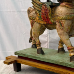2.1 ft Wooden Kamadhenu Sculpture – Divine Cow of Abundance and Prosperity - Image 3