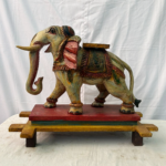 1.5 Ft Large Hand-Carved Wooden Elephant Figure – Decorative Wooden Statue - Image 7