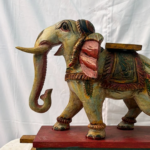 1.5 Ft Large Hand-Carved Wooden Elephant Figure – Decorative Wooden Statue - Image 6