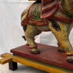 1.5 Ft Large Hand-Carved Wooden Elephant Figure – Decorative Wooden Statue - Image 2
