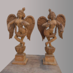 Handcrafted 1.6 Ft Pondicherry Angels – Elegant Winged Pair for Home Décor
