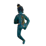 Wooden Baby Krishna Statue, 1.3 ft Antique God Krishna Living Room Home Decor Temple Figurine Big Wooden Idol - Image 4