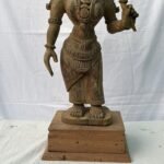 Divine 2.3 Feet Antique Meenakshi Amman Temple Sculpture - Image 3