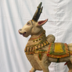 2.6 Feet Large Wooden Nandi Vahana – Hand-Carved Divine Sculpture - Image 3