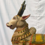 2.6 Feet Large Wooden Nandi Vahana – Hand-Carved Divine Sculpture - Image 5