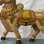 2.6 Feet Large Wooden Nandi Vahana – Hand-Carved Divine Sculpture - Image 6