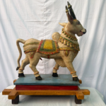 2.6 Feet Large Wooden Nandi Vahana – Hand-Carved Divine Sculpture - Image 2