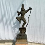 Divine 4-Foot Brass Kaliya Krishna – Exquisite Lost-Wax (Madhuchista Vidhana) Sculpture