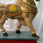 2.6 Feet Large Wooden Nandi Vahana – Hand-Carved Divine Sculpture - Image 10