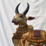 2.6 Feet Large Wooden Nandi Sculpture – Hand-Carved Divine Vahana - Image 10