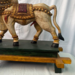 2.6 Feet Large Wooden Nandi Sculpture – Hand-Carved Divine Vahana - Image 9