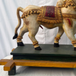 2.6 Feet Large Wooden Nandi Sculpture – Hand-Carved Divine Vahana - Image 5