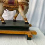 2.6 Feet Large Wooden Nandi Sculpture – Hand-Carved Divine Vahana - Image 3