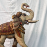 2.5 Ft Large Hand-Carved Wooden Elephant Figure – Big Decorative Wooden Statue for Home & Office - Image 7