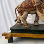 2.5 Ft Large Hand-Carved Wooden Elephant Figure – Big Decorative Wooden Statue for Home & Office - Image 6