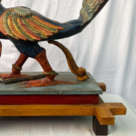 Handcrafted Wooden Peacock Sculpture – 2.5 ft Vibrant Home Décor & Statement Piece - Image 4