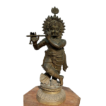 Large Brass Krishna Idol – 47 Inch Tall Handcrafted God Krishna Murti