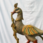 Handcrafted Wooden Peacock Sculpture – 2.5 ft Vibrant Home Décor & Statement Piece - Image 3