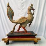 Handcrafted Wooden Peacock Sculpture – 2.5 ft Vibrant Home Décor & Statement Piece - Image 2