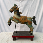 1.8 Ft Hand Carved Teak Wood Jumping Horse Figurine – Majestic Luxury Home & Garden Décor - Image 9