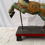 1.8 Ft Hand Carved Teak Wood Jumping Horse Figurine – Majestic Luxury Home & Garden Décor - Image 6