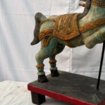 1.8 Ft Hand Carved Teak Wood Jumping Horse Figurine – Majestic Luxury Home & Garden Décor - Image 4