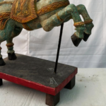 1.8 Ft Hand Carved Teak Wood Jumping Horse Figurine – Majestic Luxury Home & Garden Décor - Image 3