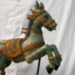 1.8 Ft Hand Carved Teak Wood Jumping Horse Figurine – Majestic Luxury Home & Garden Décor - Image 2