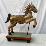 1.8 Ft Hand Carved Teak Wood Jumping Horse Figurine – Majestic Luxury Home Decor