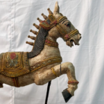 1.8 Ft Hand Carved Teak Wood Jumping Horse Figurine – Majestic Luxury Home Decor - Image 9