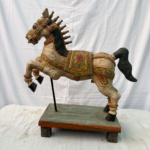 1.8 Ft Hand Carved Teak Wood Jumping Horse Figurine – Majestic Luxury Home Decor - Image 5