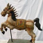 1.8 Ft Hand Carved Teak Wood Jumping Horse Figurine – Majestic Luxury Home Decor - Image 2