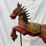 1.8 Ft Hand Carved Teak Wood Jumping Horse Figurine – Majestic Luxury Home & Garden Décor - Image 4