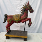 1.8 Ft Hand Carved Teak Wood Jumping Horse Figurine – Majestic Luxury Home & Garden Décor - Image 6