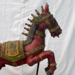 1.8 Ft Hand Carved Teak Wood Jumping Horse Figurine – Majestic Luxury Home & Garden Décor - Image 8