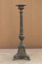 Majestic 22" Antique Verdigris Brass Candlestick – A Timeless Masterpiece - Image 3
