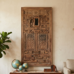 Reclaimed Carving Block Wall Panel-  6 ft Vintage Wall Decor Pieces