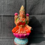 Divine & Auspicious 8 Inch Goddess Lakshmi Terracotta Idol – Handmade Golu Doll for Wealth, Prosperity & Positive Energy