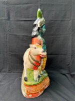 Elegant Krishna with Two Cows Terracotta Idol (19 Inch) – Traditional Golu Doll for Divine Ambience - Image 3