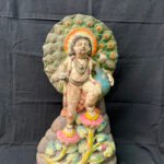 Divine 19 Inch Lord Kartikey on Peacock – Majestic Terracotta Idol | Handcrafted Clay Golu Doll for Auspicious Decor