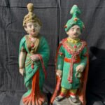 Majestic 18-Inch King & Queen Terracotta Idol – Handcrafted Royal Clay Golu Doll for Elegant Decor