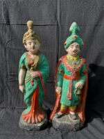 Majestic 18-Inch King & Queen Terracotta Idol – Handcrafted Royal Clay Golu Doll for Elegant Decor
