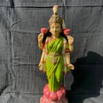 Elegant 17-Inch Lakshmi Terracotta Idol – Beautiful Handcrafted Clay Golu Doll for Festive Decor