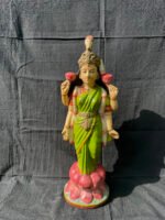 Elegant 17-Inch Lakshmi Terracotta Idol – Beautiful Handcrafted Clay Golu Doll for Festive Decor