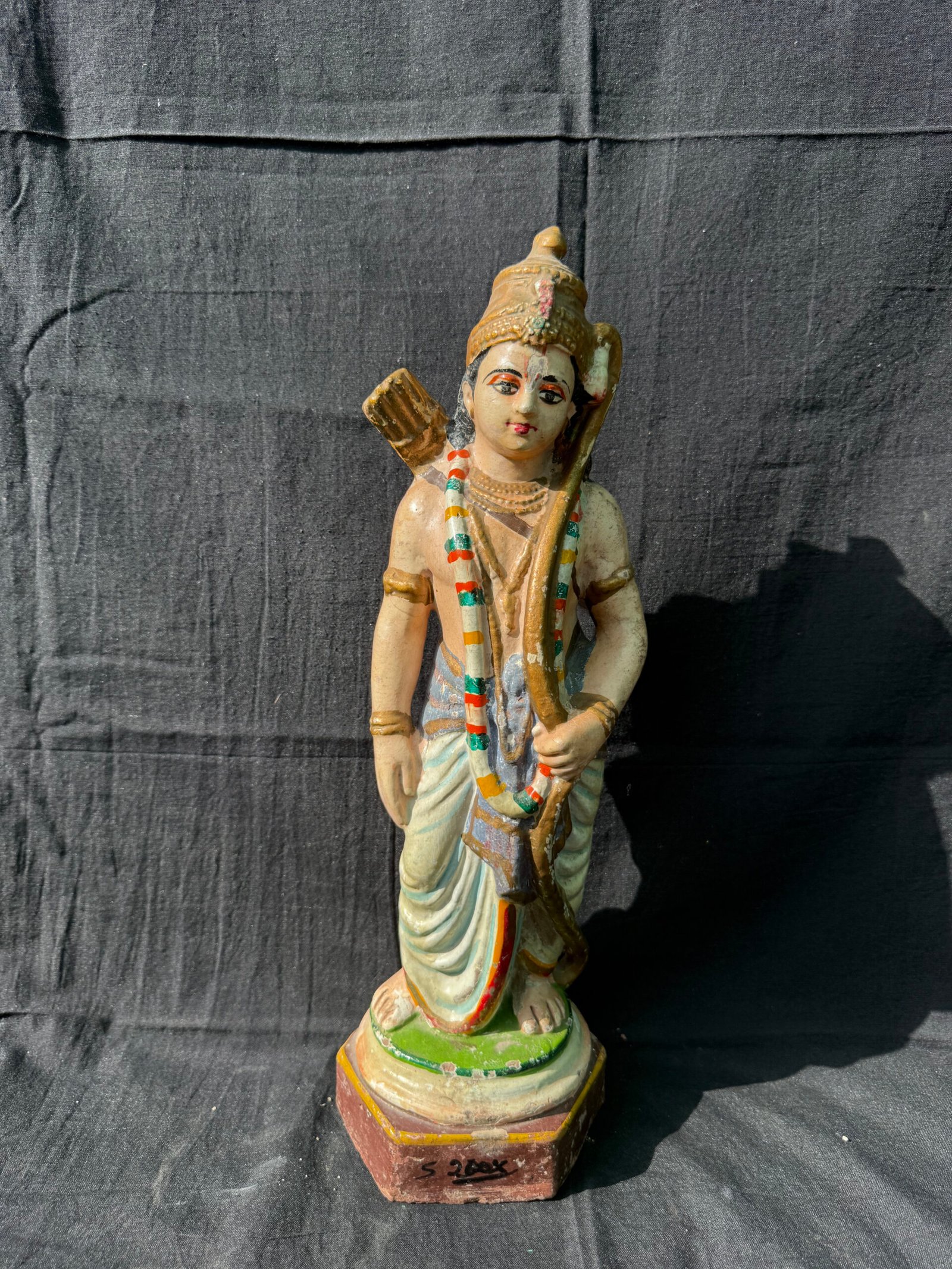 IMG_4709 Divine 16-Inch Lakshman Terracotta Idol – Handcrafted Clay Golu Doll for Spiritual & Festive Decor - Image 1