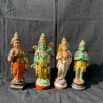 Sacred Blessings Ram Darbar Set: Premium Terracotta Clay Idols of Lord Ram, Sita, Lakshman & Hanuman