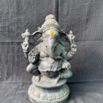 Divine 10-Inch Lord Ganesha Terracotta Idol – Handcrafted Clay Golu Doll for Auspicious Festive Decor & Positive Energy