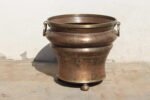 Antique Brass Ganglam Planter: Large 25-Inch Vintage Hand-Hammered Vessel - Image 2